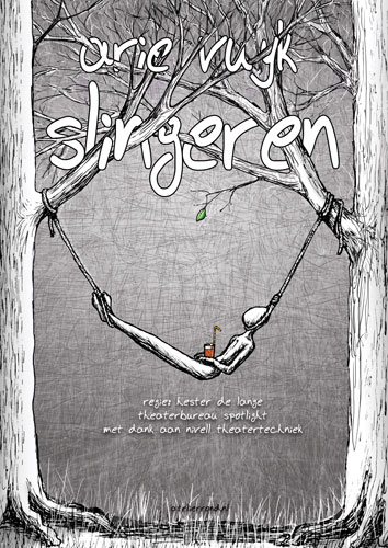 Poster cabaretvoorstelling Slingeren, Arie Vuyk